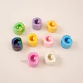 Colorful acrylic letter G beads with AB iridescent finish for DIY handmade jewelry - Letter G (BSD881) / 5 Pieces/Pack (17x20mm) / Iridescent Mixed
