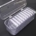 Transparent moisture-proof plastic storage set with large outer case and small inner boxes - Clear