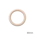 Natural wood ring for DIY crafts, 80mm smooth polished wooden hoop for jewelry - Outer Diameter 80mm, Thickness 10mm, Natural Wood, 1 Piece/Pack
