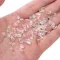 Unregelmäßige transparente weiße Kristallglasperlen für DIY-Schmuckherstellung - 3-5mm (20 Stück/Packung) / Weiß Kristall
