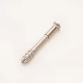Silver stainless steel hand twist drill pin vice with non-slip handle for precision DIY work - Aluminum Alloy Manual Hand Drill / 1 Piece/Pack (88x14mm)