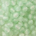 Perles en résine vert clair translucide avec rayures dorées scintillantes pour bijoux DIY - Vert
