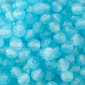 Perles rondes en résine pailletée bleu clair pour création bijoux et bracelets - Bleu