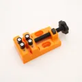 Mini orange ABS flat clamp with black screw for jewelry carving and manual drilling - Quick Eight Hole Bench Vise / 1 Piece/Box (13x6x5cm) / Orange