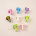 Colorful acrylic letter T beads with pearlescent finish for DIY jewelry and phone charms - Letter T (BSD881) / 5 Pieces/Pack (14x21mm) / Iridescent Mixed