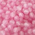 Perles rondes roses en résine pailletée pour création de bijoux et bracelets DIY - Rose