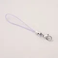 Cordón de poliéster trenzado morado con cierre de langosta plateado para accesorios - 10 Piezas/Paquete (Longitud Total aprox. 68mm) / Violeta Claro