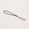 Correa de poliéster trenzado marrón oscuro para móvil con cierre de langosta plateado - 10 Piezas/Paquete (Longitud Total aprox. 68mm) / Café