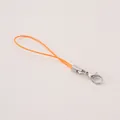 Correa de cordón trenzado naranja para móvil con cierre de mosquetón plateado fuerte - 10 Piezas/Paquete (Longitud Total aprox. 68mm) / Naranja