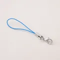Cordón trenzado azul brillante para móvil con cierre de mosquetón plateado duradero - 10 Piezas/Paquete (Longitud Total aprox. 68mm) / Azul marino