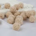 Set de pompones de poliéster beige 15/20mm para manualidades DIY y decoración - 15mm 50 Unidades/Paquete / Beige