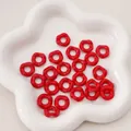 16mm rote gewellte Acryllack-Perlen für DIY-Telefonketten und Schmuckzubehör - Rot