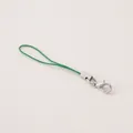 Cordón de poliéster trenzado verde para móvil con cierre de mosquetón plateado - 10 Piezas/Paquete (Longitud Total aprox. 68mm) / Verde oscuro