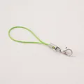 Cordón de poliéster verde lima con cierre de langosta para móviles o llaveros DIY - 10 Piezas/Paquete (Longitud Total aprox. 68mm) / Verde Fruta