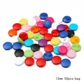 Pack of 50 pieces 12mm mixed colorful resin buttons for DIY sewing and crafts - 50 Pieces/Pack (12mmx4mm) / Mixed Colors