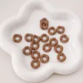 Braune 16mm gewellte Acrylperlen für DIY-Schmuck und Handykette Bastelzubehör - Braun