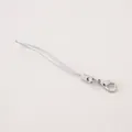 Cordón trenzado de metal plateado con cierre de langosta para joyería DIY - 10 Piezas/Paquete (Longitud Total aprox. 68mm) / Hilo de plata