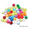 Mixed color resin 12mm candy buttons with pearl texture for DIY sewing 50pcs bag - 50 Pieces/Pack (12mmx5mm) / Mixed Colors