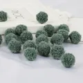 Pompones de hilo de poliéster verde para manualidades y accesorios de ropa decorativos - Verde