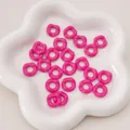 16mm leuchtend rosa Acrylperle gewellt für DIY Schlüsselanhänger und Handykette - Fuchsia