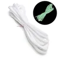 Luminous white 7-strand nylon paracord bundle with bright green glow in the dark effect - Approx 4mm (2m/Pack) / White