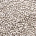 Polished silver glass seed beads for DIY jewelry making and handicraft accessories - 4mm (10g/Pack, Approx. 160 Pcs) / Silver