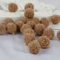 Pompones de poliéster marrones para manualidades y accesorios de ropa hechos a mano DIY - Café Claro