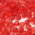 Vibrant red translucent glass beads for DIY jewelry making and beaded accessories - 10mm (1.5mm Hole, 20 Pieces/Pack) / Red