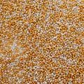 Polished gold and silver glass seed beads for DIY handmade jewelry crafting projects - 1.5mm (5g/Pack, Approx. 1150 Pcs) / Two-Tone Gold & Silver