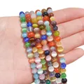 Vibrant 6-8mm cat eye stone beads in multiple colors for DIY handmade jewelry crafts - 6mm Mixed Colors (30 Pieces/Pack)