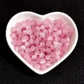 Perles rondes œil de chat roses pour bijoux DIY dans un plat blanc en forme de cœur - Rose (Trou env. 1mm) / 6mm (30 Pcs/Pack)