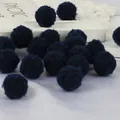 Pompones de poliéster azul oscuro para joyería artesanal DIY y decoración de ropa - Azul Marino