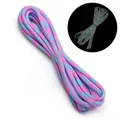 Luminous 7-strand nylon paracord in pink and light blue weave with glow-in-dark effect - Approx 4mm (2m/Pack) / Rose Blue