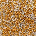 Mix of 1.5-4mm gold and silver glass seed beads for DIY jewelry making and bracelets - 3mm (10g/Pack, Approx. 300 Pcs) / Two-Tone Gold & Silver