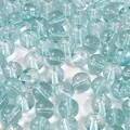 Light blue transparent 8/10mm glass beads with hole for DIY jewelry making - 10mm (1.5mm Hole, 20 Pieces/Pack) / Aqua Blue