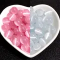 Perles rondes en œil de chat roses et bleues pour bijoux DIY de taille 8mm - Blanc et Rose (Trou env. 2mm) / 12mm (20 Pcs/Pack)
