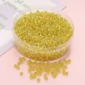 Perline di vetro giallo trasparente da 3mm per creazione di gioielli fai-da-te - 3mm (450g/Confezione) / Giallo