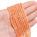 Strands of orange cat eye stone round beads with distinct chatoyancy for DIY jewelry - 4mm Orange (1 Strand/Pack, approx. 95 Beads)