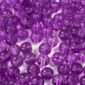 8mm and 10mm transparent purple glass beads with precision holes for DIY jewelry making - 10mm (1.5mm Hole, 20 Pieces/Pack) / Dark Purple
