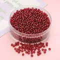 Cuentas de vidrio rojas de 3mm en caja redonda para hacer joyas de bricolaje - 3mm (450g/Paquete) / Rojo Oscuro