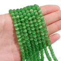 Emerald green cat-eye beads for DIY jewelry making, round stone beads with optical effect - 6mm Green (1 Strand/Pack, approx. 65 Beads)