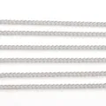 Zilveren gourmetkettingen voor DIY-halskettingen en sieraden maken accessoires - 1.3mm 1m/Pak / Zilver