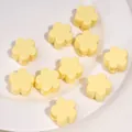 Creamy yellow flower shaped acrylic beads for DIY jewelry and handmade accessories - Flower / 22x14mm (1 Piece) / Milkshake Yellow