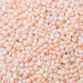 Perle di vetro irregolari pesca e crema con lucentezza perlata per fai da te - Senza foro (2-6mm, 30g/confezione) / Mix Rosa Arancione