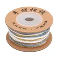 Blau-goldenes Sternenhimmel-Baumwollgarn mit Metallfaden auf einer Kraftpapier-Spule - 1.2mm (25m/Rolle) / 3# Blau Weiß Verlauf