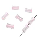 Irillerende roze cilindrische kralen met AB-coating voor doe-het-zelf sieraden maken - 10g/Verpakking (ca. 45 stuks) / 4x8mm (Gat ca. 1mm) / Roze