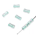 Iridiserende muntgroene bamboe glaskralen voor DIY sieraden maken en kettingen - 10g/Verpakking (ca. 45 stuks) / 4x8mm (Gat ca. 1mm) / Groen