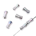 Iriserende AB paarse glazen bamboe kralen voor DIY sieraden en kettingen - 10g/Verpakking (ca. 45 stuks) / 4x8mm (Gat ca. 1mm) / Zwart