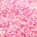 Pink assortment of glass seed beads for DIY jewelry making and handmade crafts - 41# 7 Colors Mixed Seed Beads / 3mm (30g/Pack Approx 1000 Pieces) / Pink Series