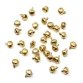 Polierte goldene Metallglöckchen für handgemachten DIY-Schmuck und Bastelzubehör - Ca. 6mm (300 Stück/Packung) / Gold